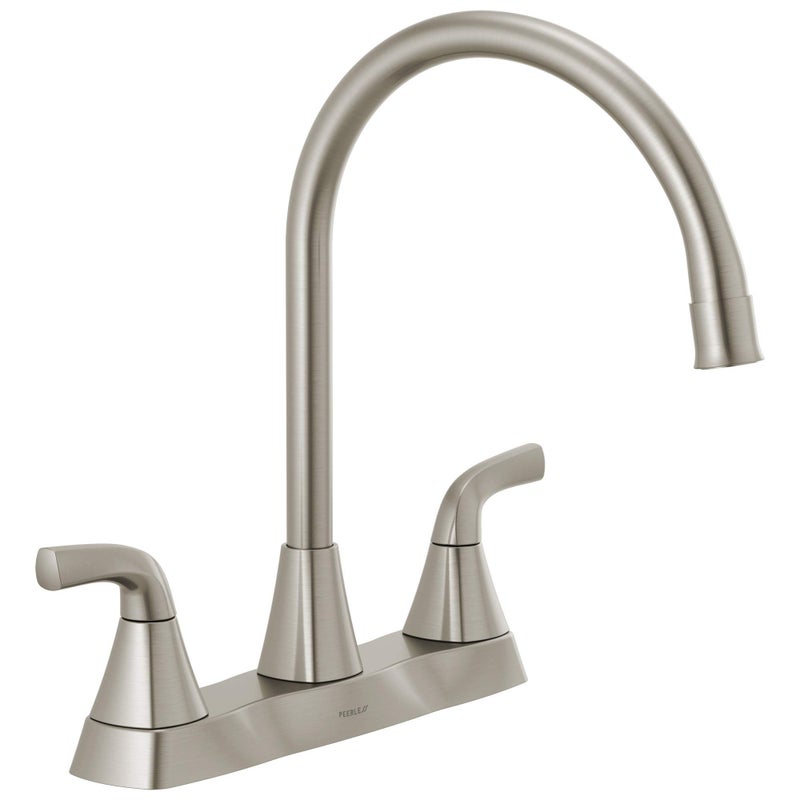 Peerless P2935LF-SS Parkwood Two Handle Kitchen Faucet Deck-Mount, Stainless - Image 1